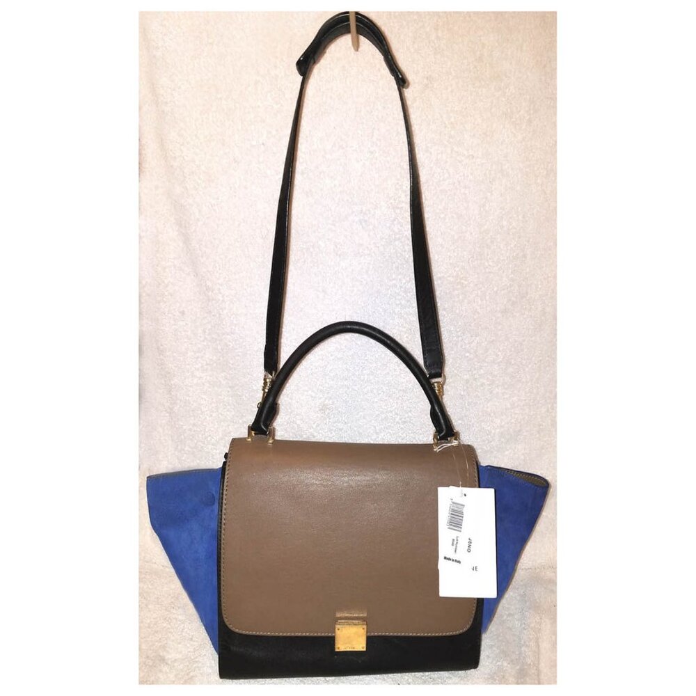NWT EXTRA LARGE CELINE TRAPEZE TRICOLOR CROSSBODY/SATCHEL/SHOULDER HANDBAG